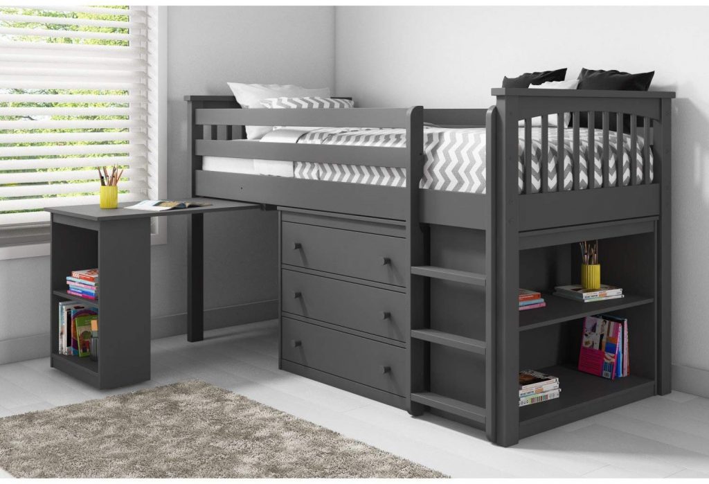 mid sleeper double bed with storage