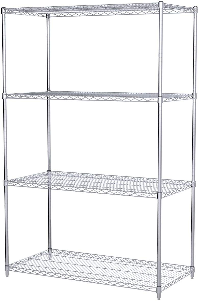 4 Shelf Storage Rack 24x48x74 with Casters | Storables