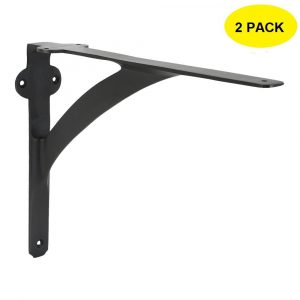 9 7/8 x 7 3/8 Inches Brass Shelf Brackets with Oil Rubbed Bronze Finish
