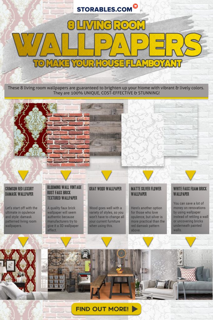 8 Living Room Wallpapers To Make Your House Flamboyant - Infographics
