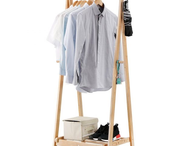 Bamboo Clothes Rack Storables