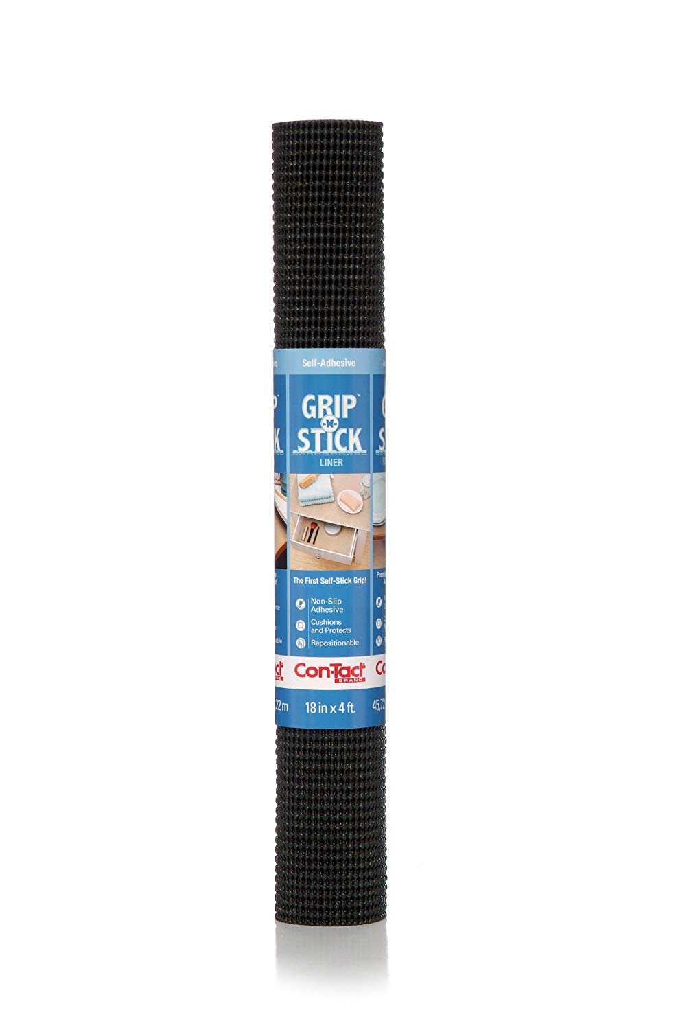 Black Grip N' Stick Shelf Liner Storables