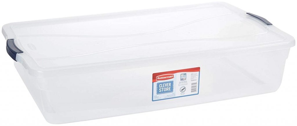 rubbermaid storage bins under bed