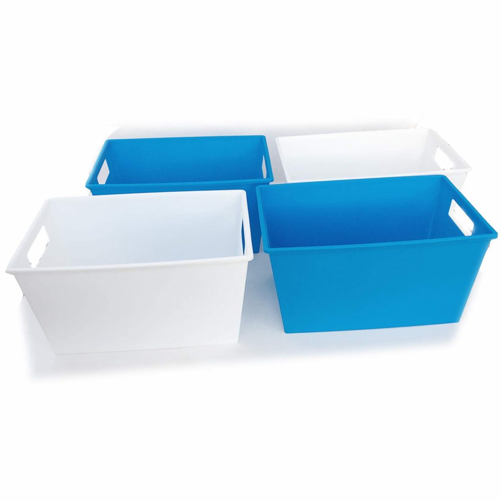 Closet Shelves Organization Trays Low School Zilpoo 10 Pack Plastic Shelf Bins 