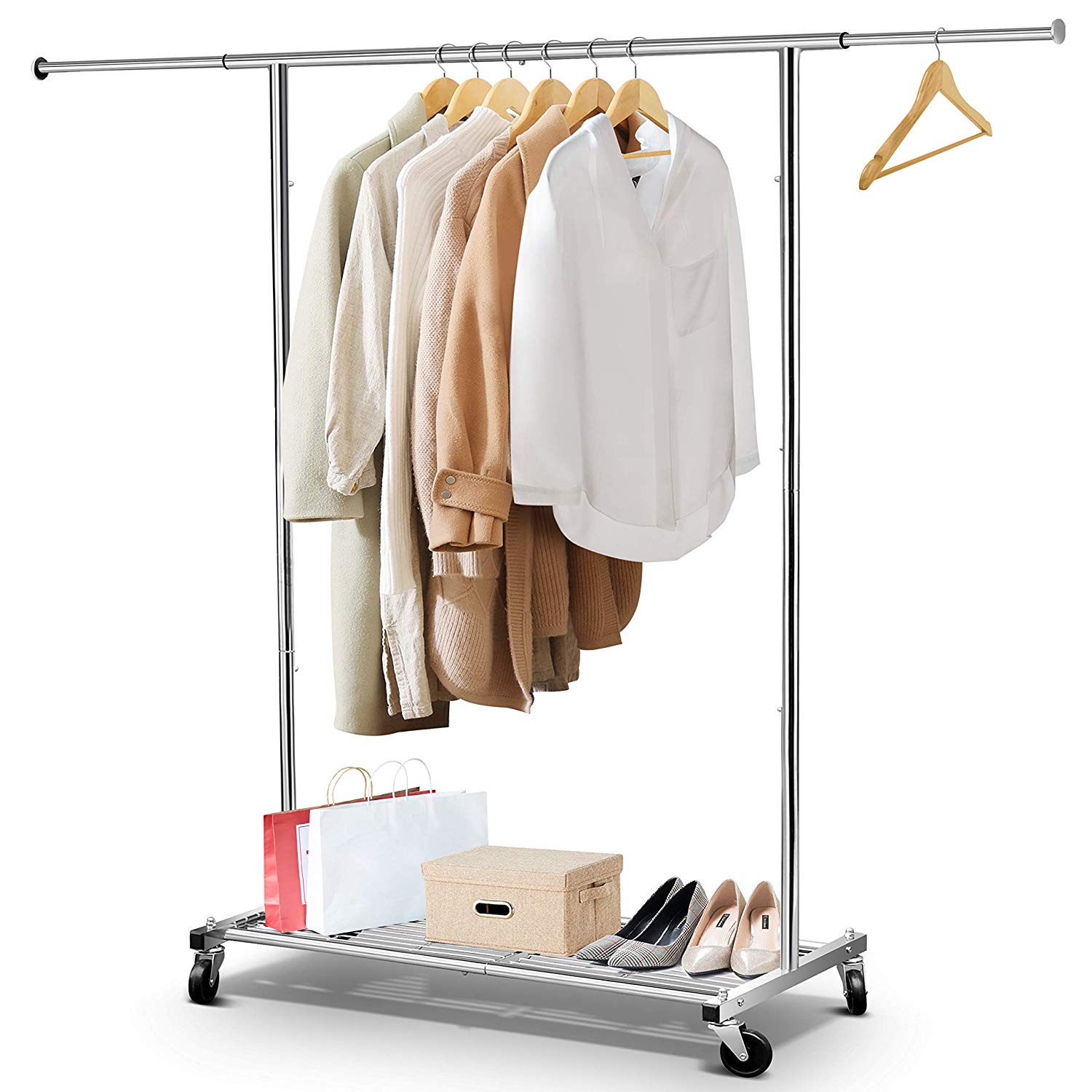 Silver Pipe Garment Rack | Storables