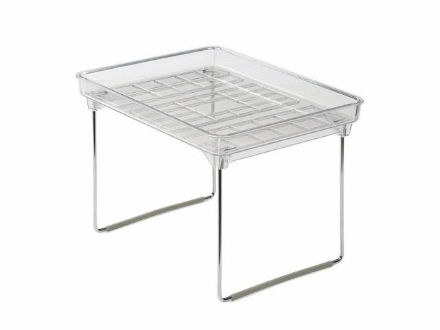 Small Clear Stackable Cabinet Shelf Storables