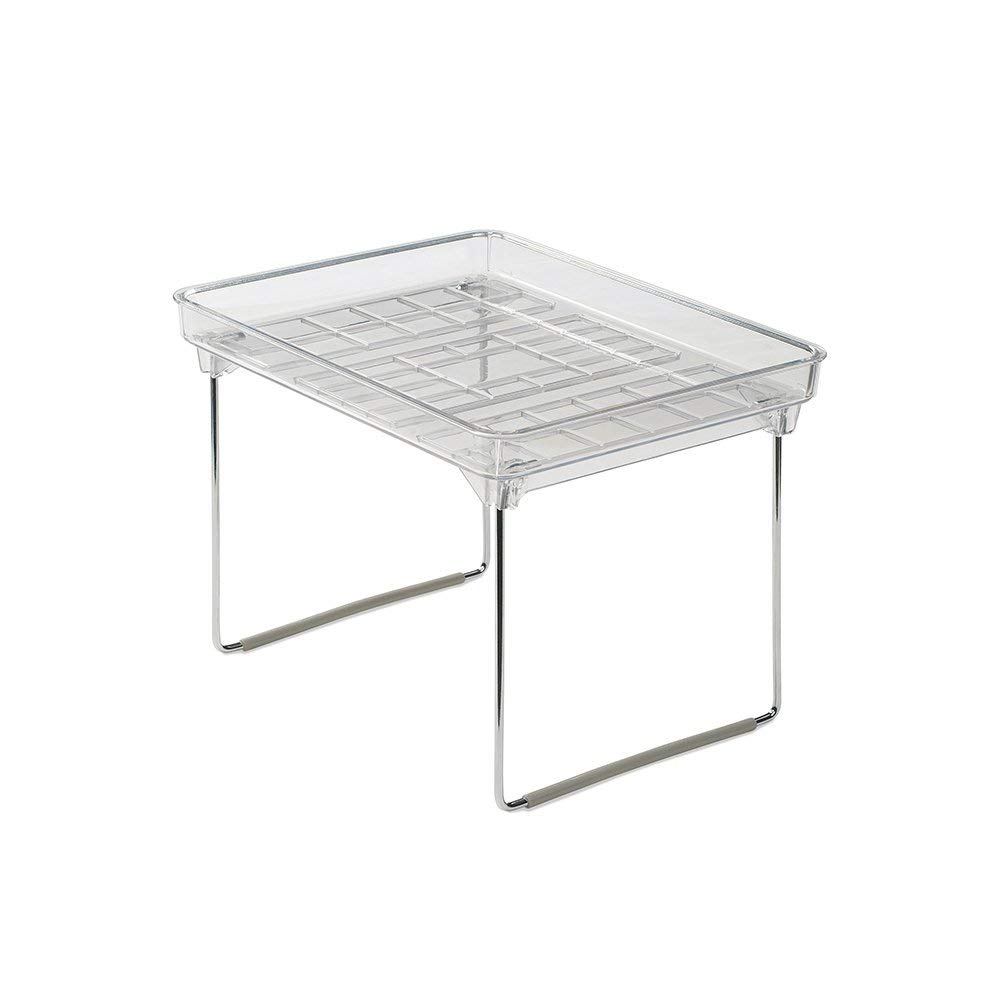 Small Clear Stackable Cabinet Shelf, Stackable Cabinet Shelves