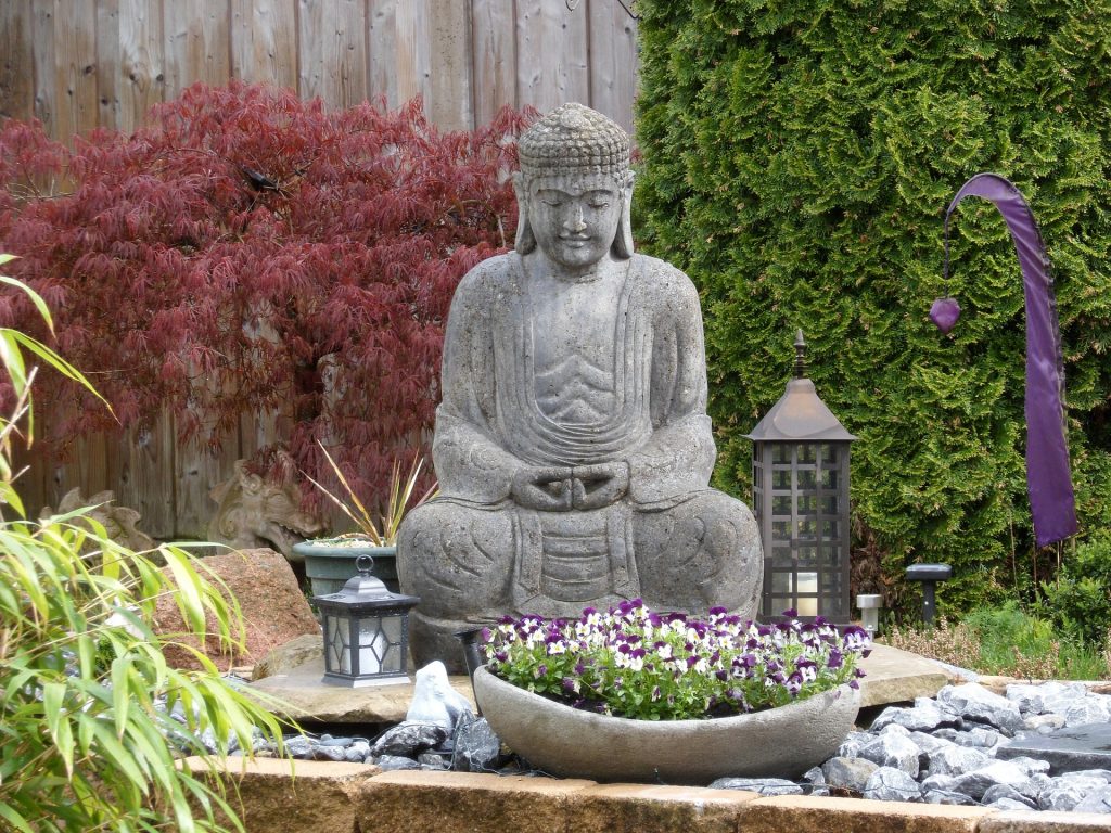 buddha statue in a garden
