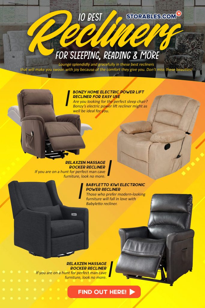 10 Best Recliners For Sleeping, Reading & More - Infographics