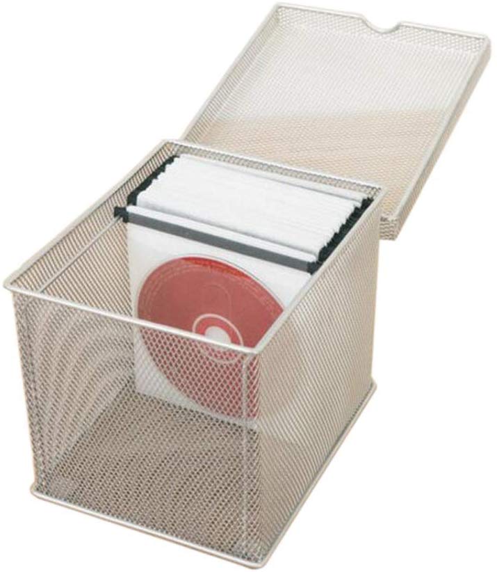Silver/Gray Mesh CD Box Storables