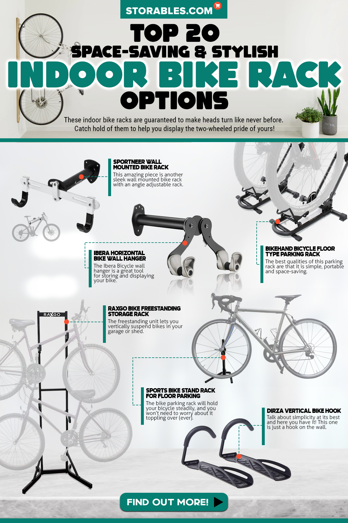 Top 20 SpaceSaving & Stylish Indoor Bike Rack Options Storables