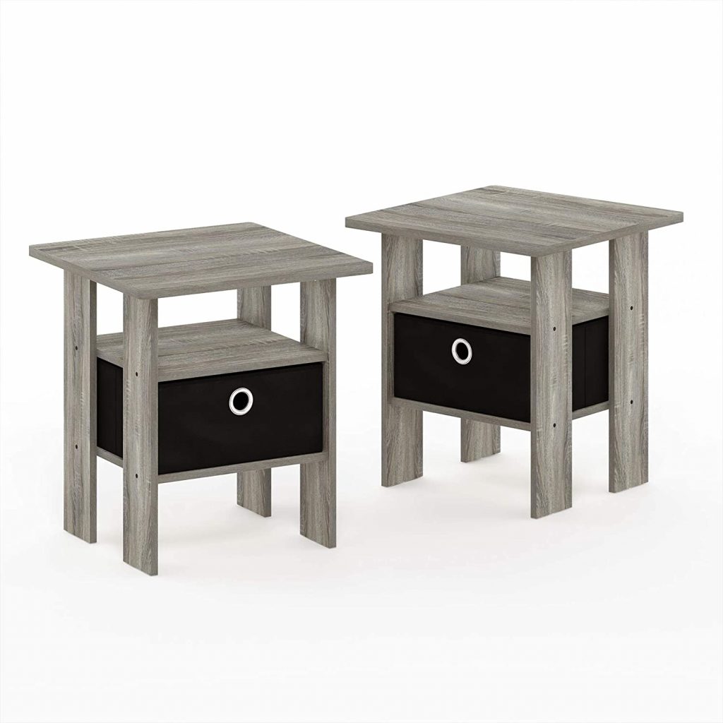 FURINNO Andrey End Table Nightstand Set