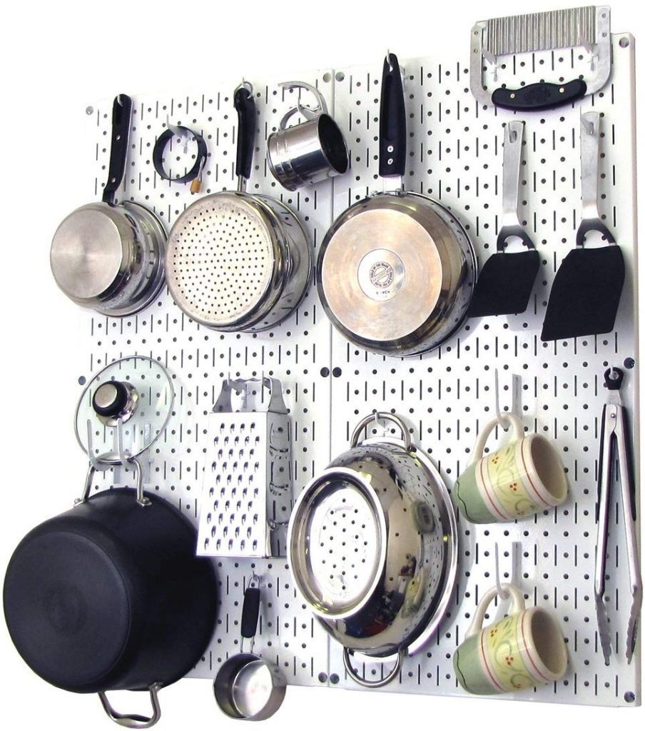 kitchen pegboard, kitchen organizer