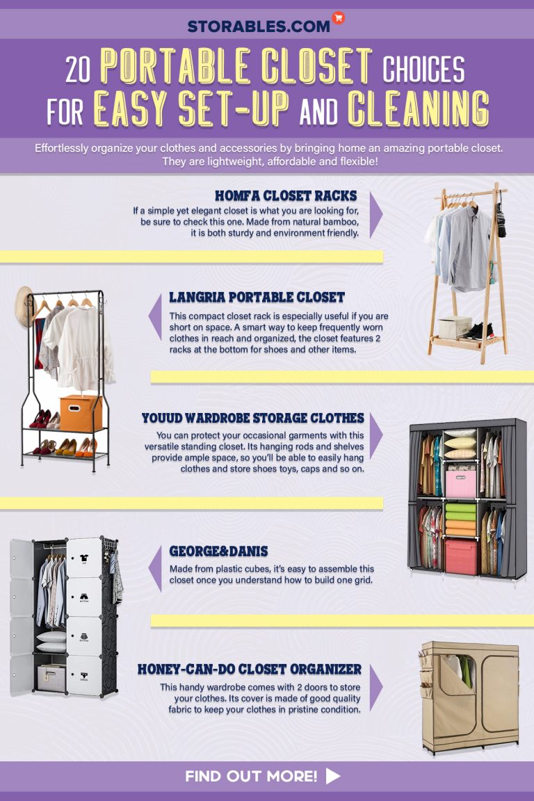 20 Portable Closet Choices For Easy SetUp And Cleaning Storables