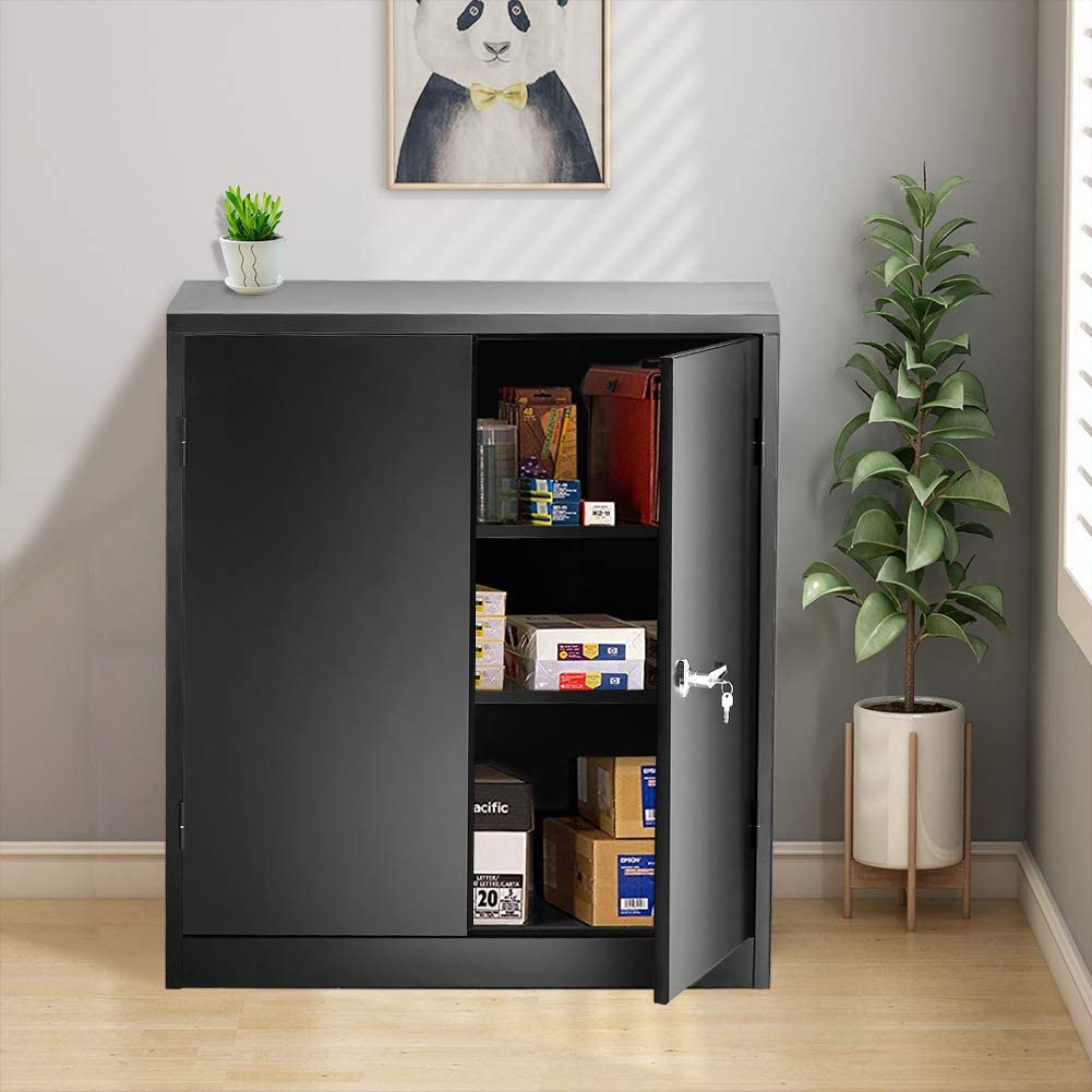 INVIE Black Steel SnapIt Storage Cabinet