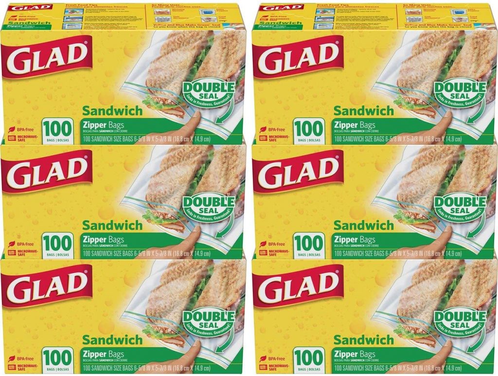 Glad® Zipper Food Storage Sandwich Bags