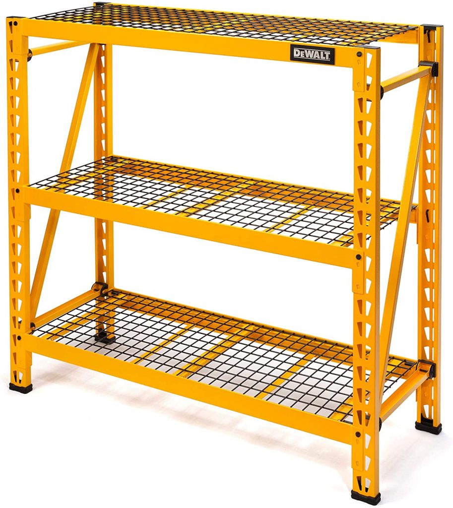 DEWALT 4-Foot Tall, 3 Shelf Steel Wire Deck Industrial Storage Rack