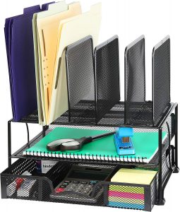 Office Hanging File Box 1 Pack Premium Collapsible File Storage Organizer with Dolly Wheels Charcoal Smooth Sliding Rail Fits Letter//Legal