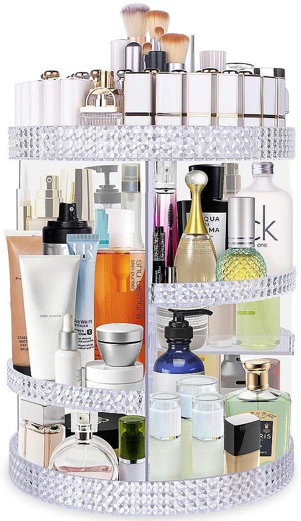 Rotating Perfume Holder, Perfume Shelf Holder, Bedroom Storage Ideas, Bedroom Storage, Bedroom Organizer