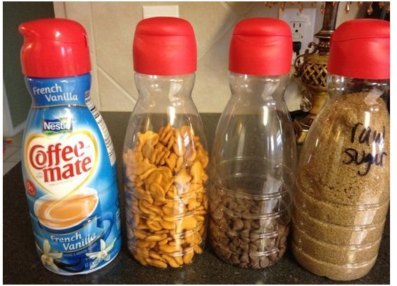 coffee creamer containers that have been reused