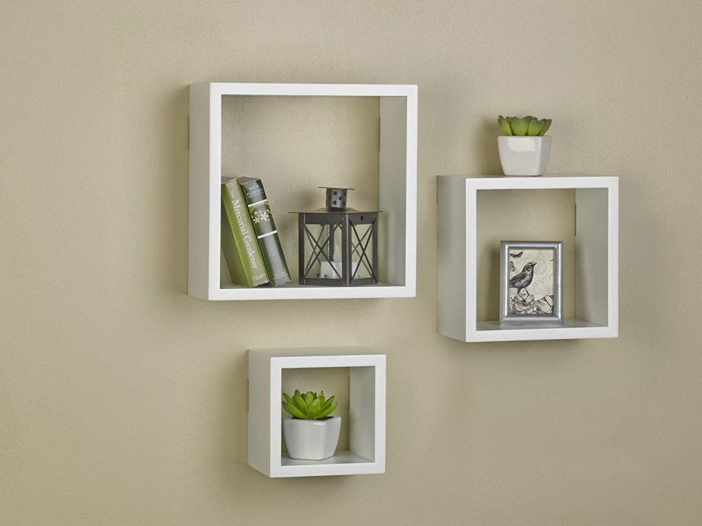 Cube Shelves, Floating Mounted Cube Shelves