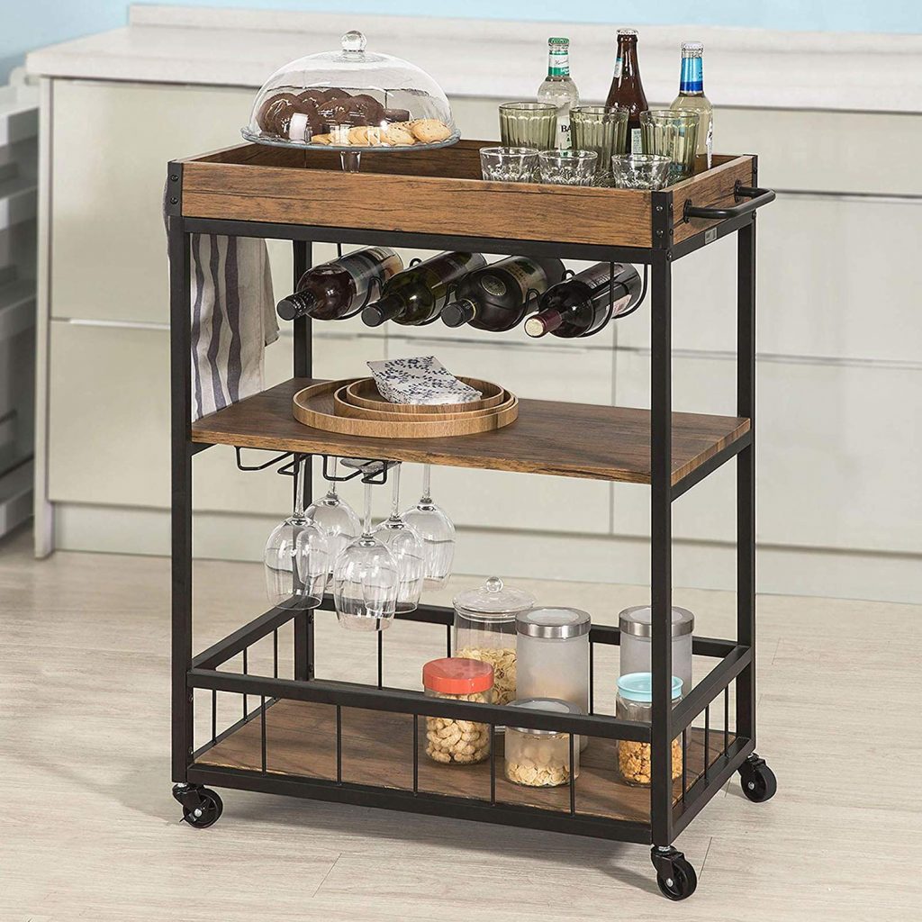 Wine Cart, Living Room Storage, Living Room Organizer