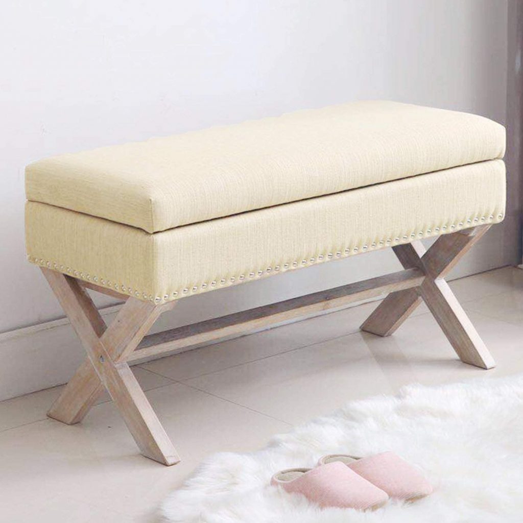 Fabric Storage Bedroom Bench Seat