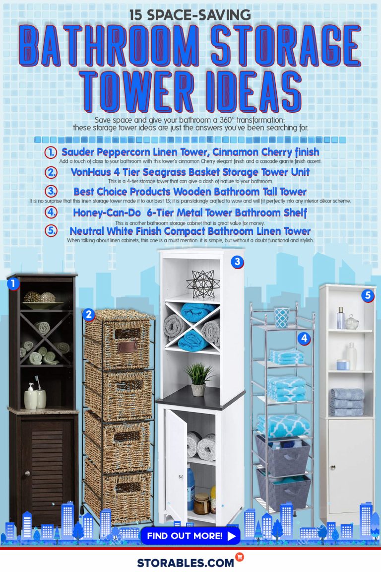 15 SpaceSaving Bathroom Storage Tower Ideas Storables