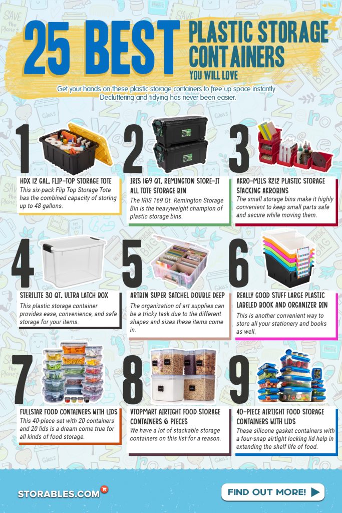 25 Best Plastic Storage Containers You Will Love - Infographics