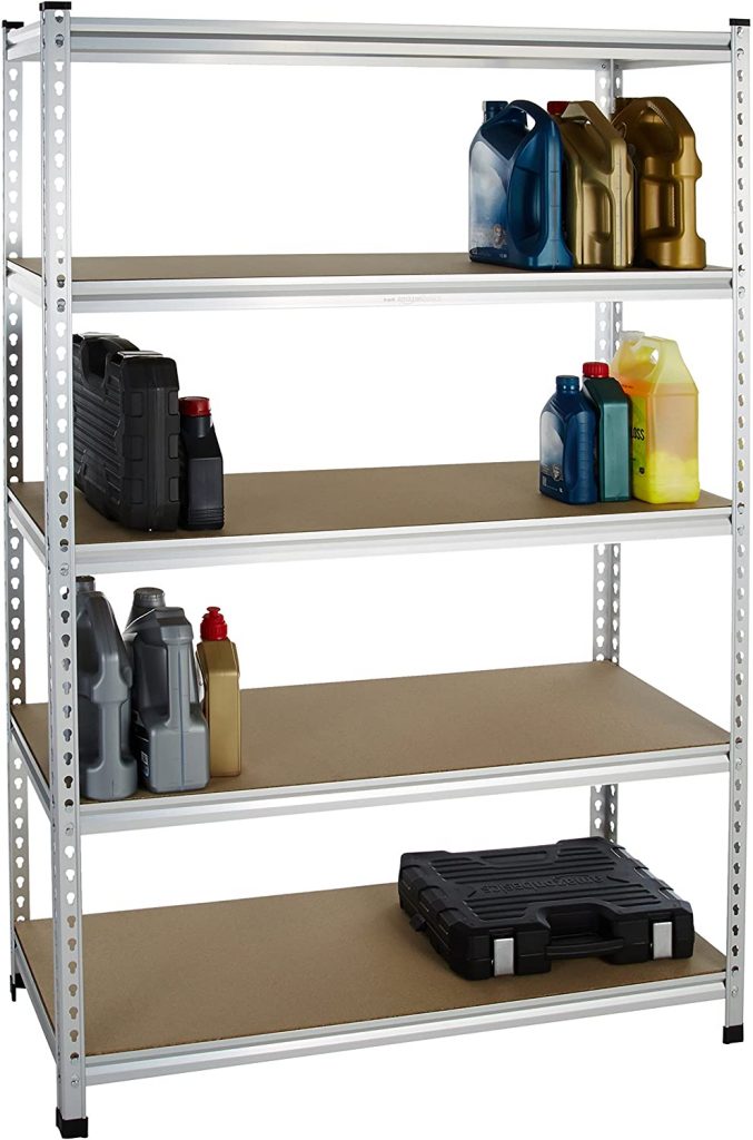 AmazonBasics Medium Duty Storage Shelving Single Post Press Board Shelf