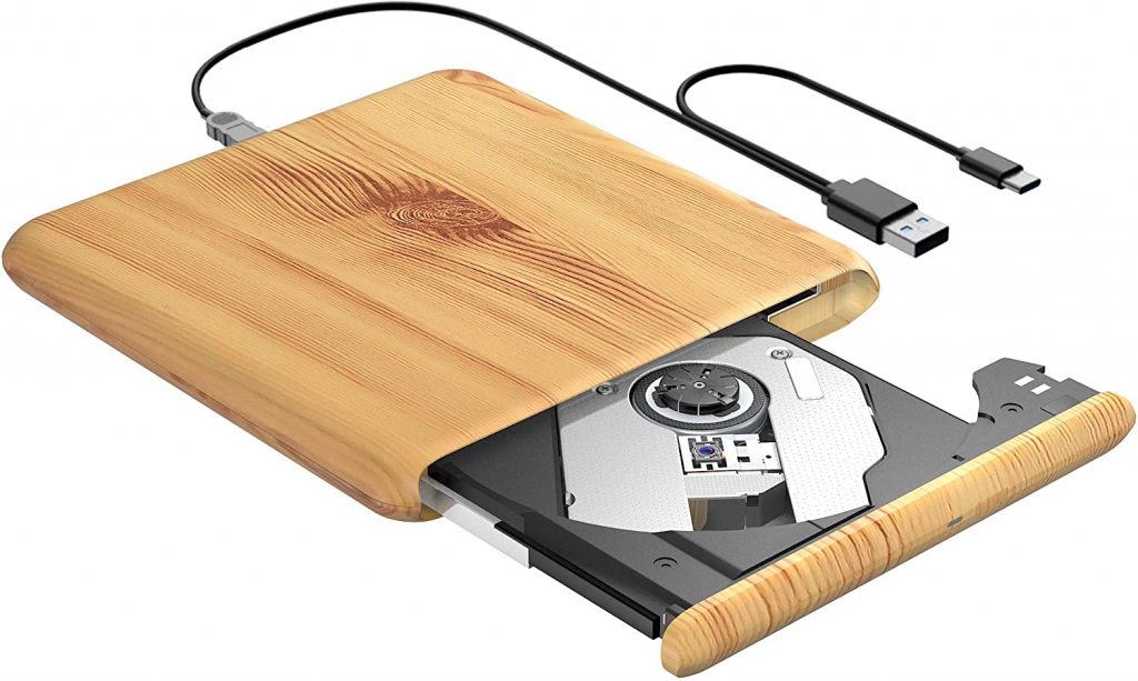 Versiontech. USB 3.0 Portable Wood Grain DVD player