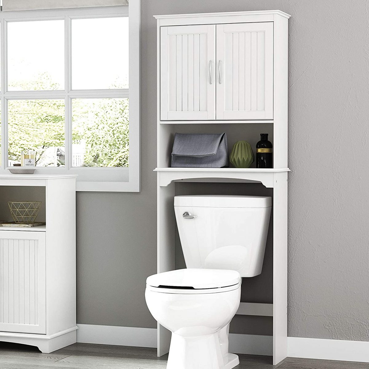 Spirich Slim Bathroom Storage Cabinet, Free Standing Toilet Paper