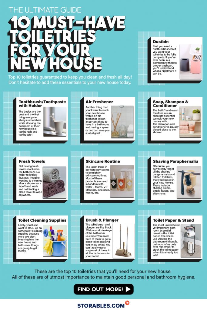 10 Must-Have Toiletries For Your New House - INFOGRAPHICS