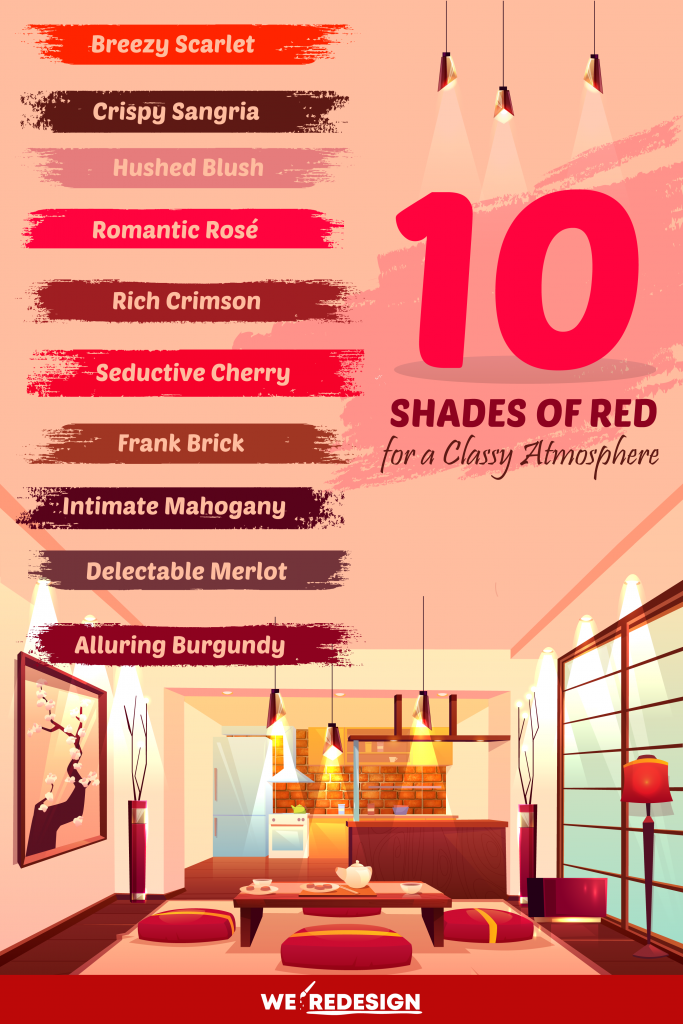 10 Shades of Red for a Classy Atmosphere