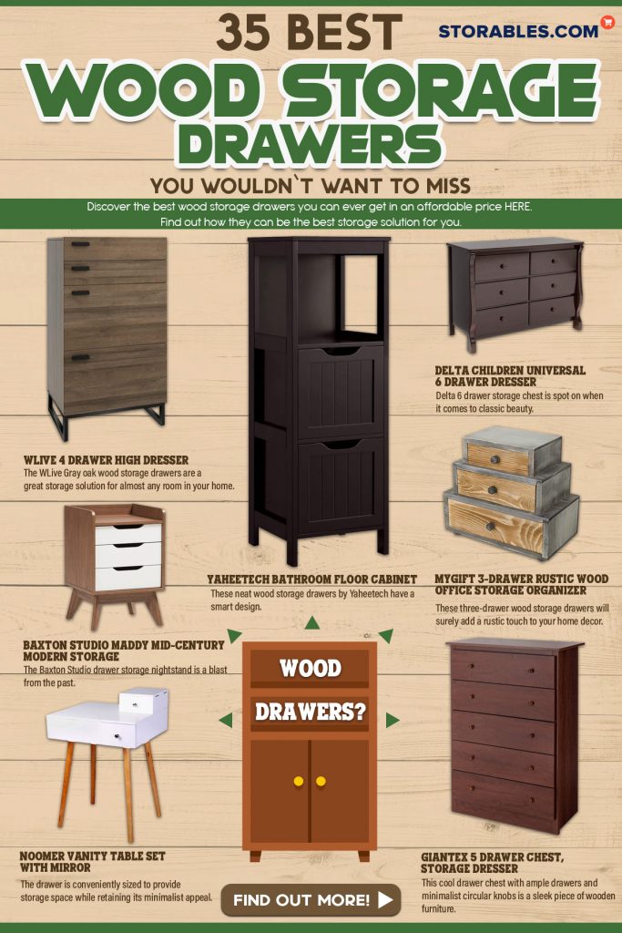 35 Best Wood Storage Drawers You Wouldn’t Want To Miss - Infographics