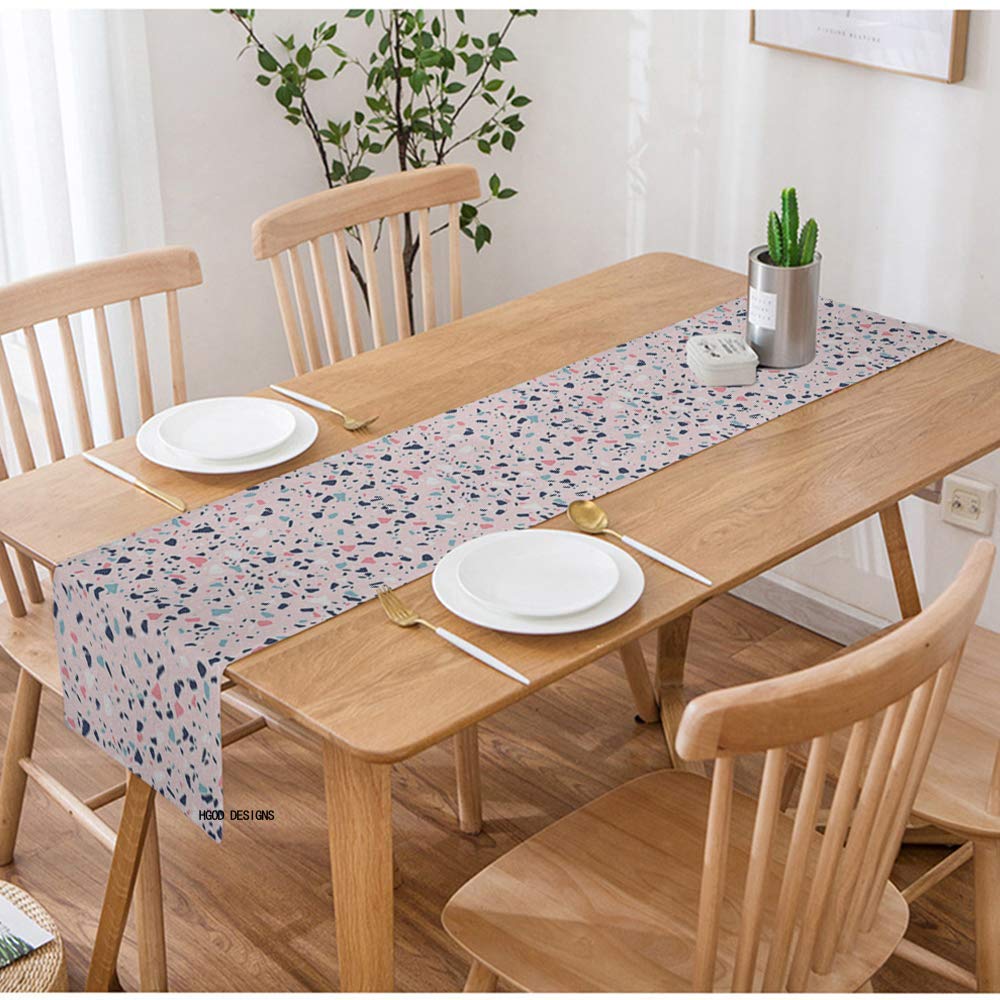 Gorgeous-table-runner-with-the-terrazzo-pattern