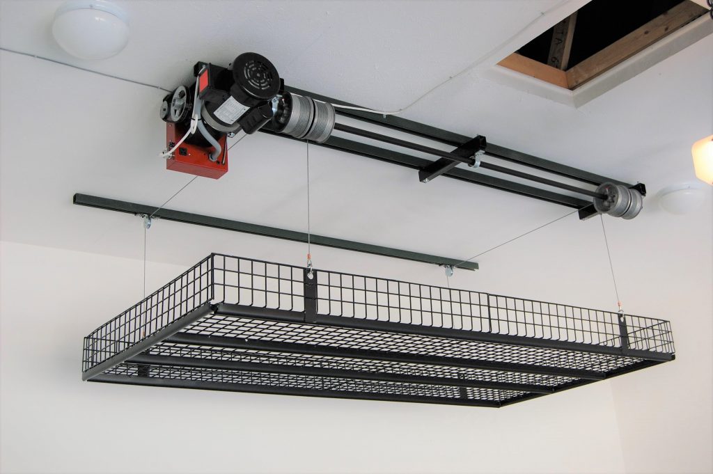 15 Best Garage Ceiling Storage Lift, Diy Overhead Garage Storage Pulley System