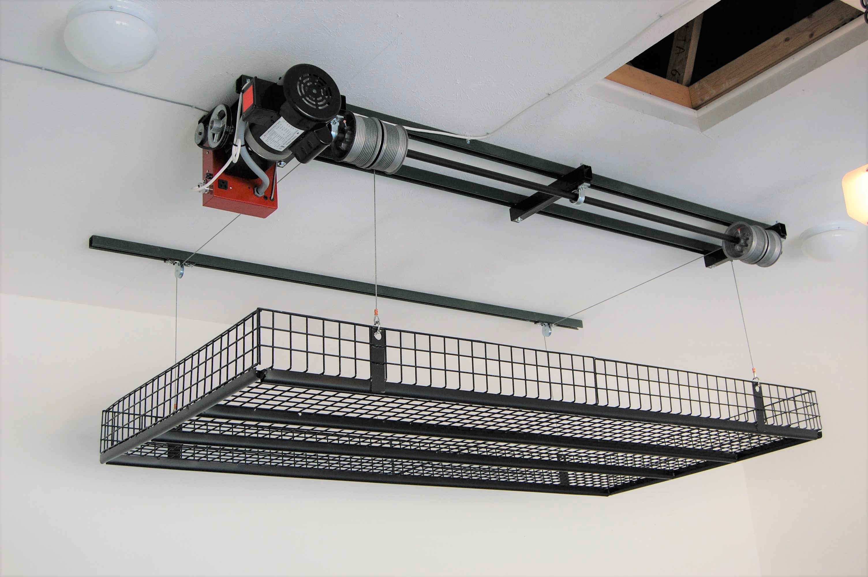 Floß visuell Verlangen garage ceiling storage lift Erleuchten Gasförmig ...
