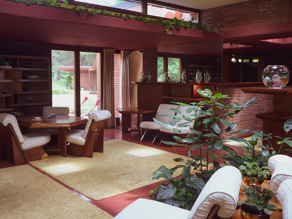 living room with garden inside