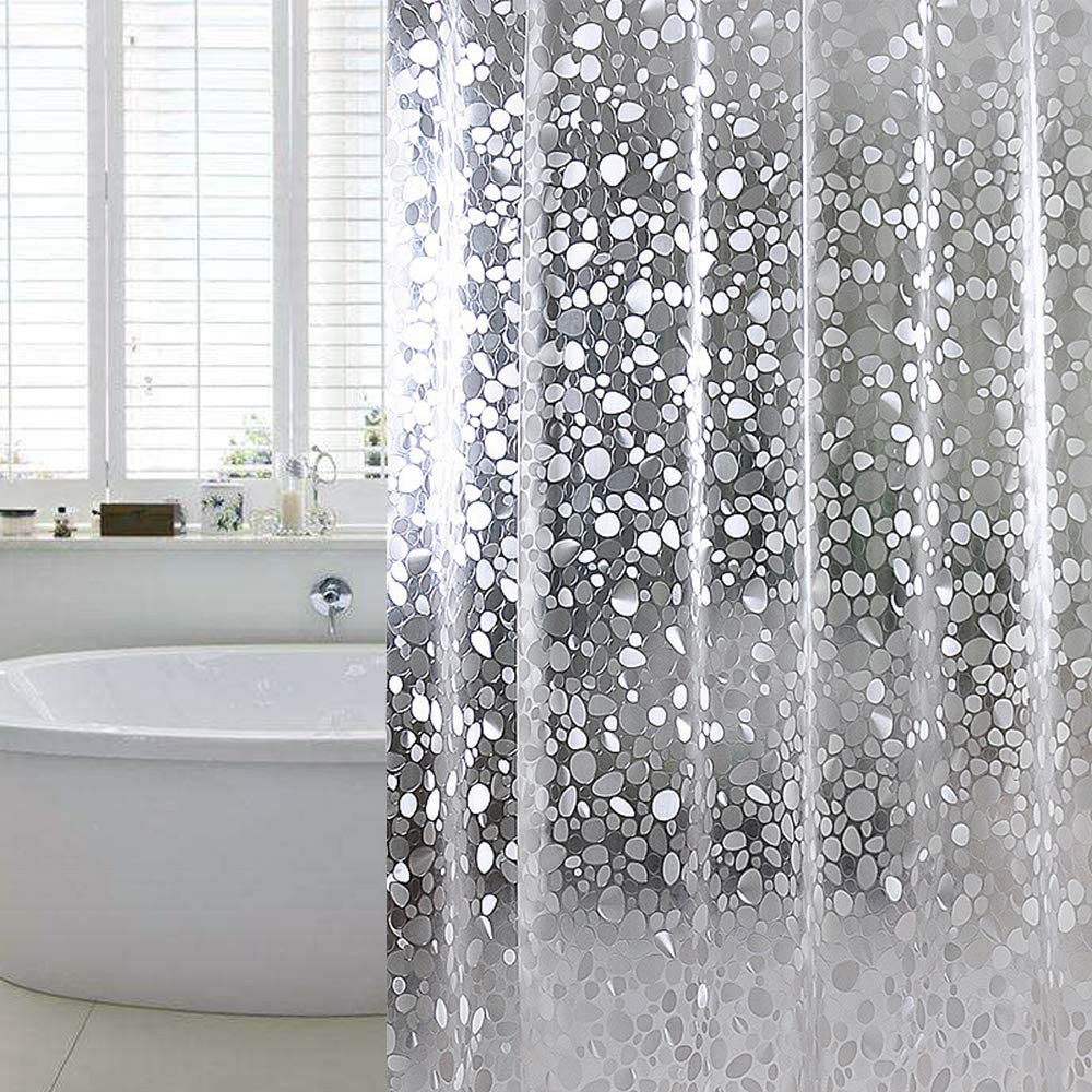 WELTRXE EVA Shower Curtain Water Repellent