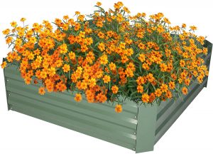 Clean Earth Works White Elevated Planter Box