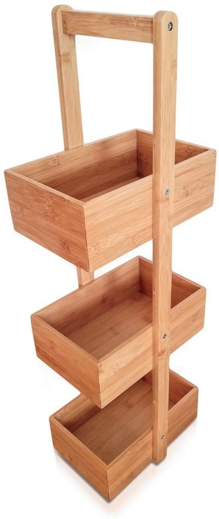SplashSoup Three Tier Bamboo Natural Home Caddy