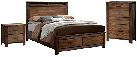Furniture of America Nangetti Rustic Wood 3-Piece Queen Bedroom Set