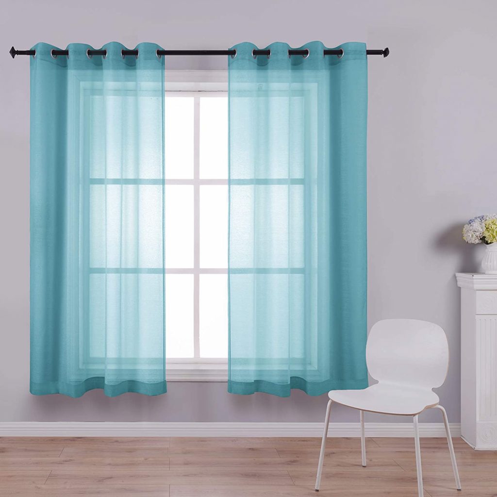 KOUFALL Teal Curtains