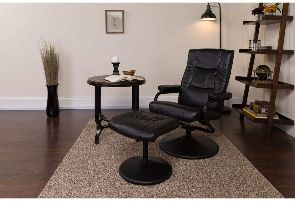 Flash Furniture BT-7862-BK-GG Contemporary Black LeatherSoft