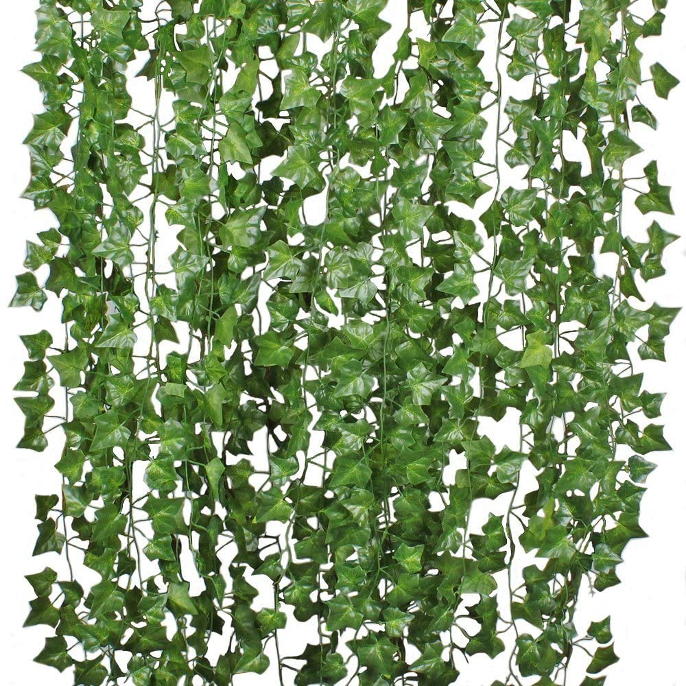 DearHouse 12 Strands Artificial Ivy Leaf Plants Vine Hanging