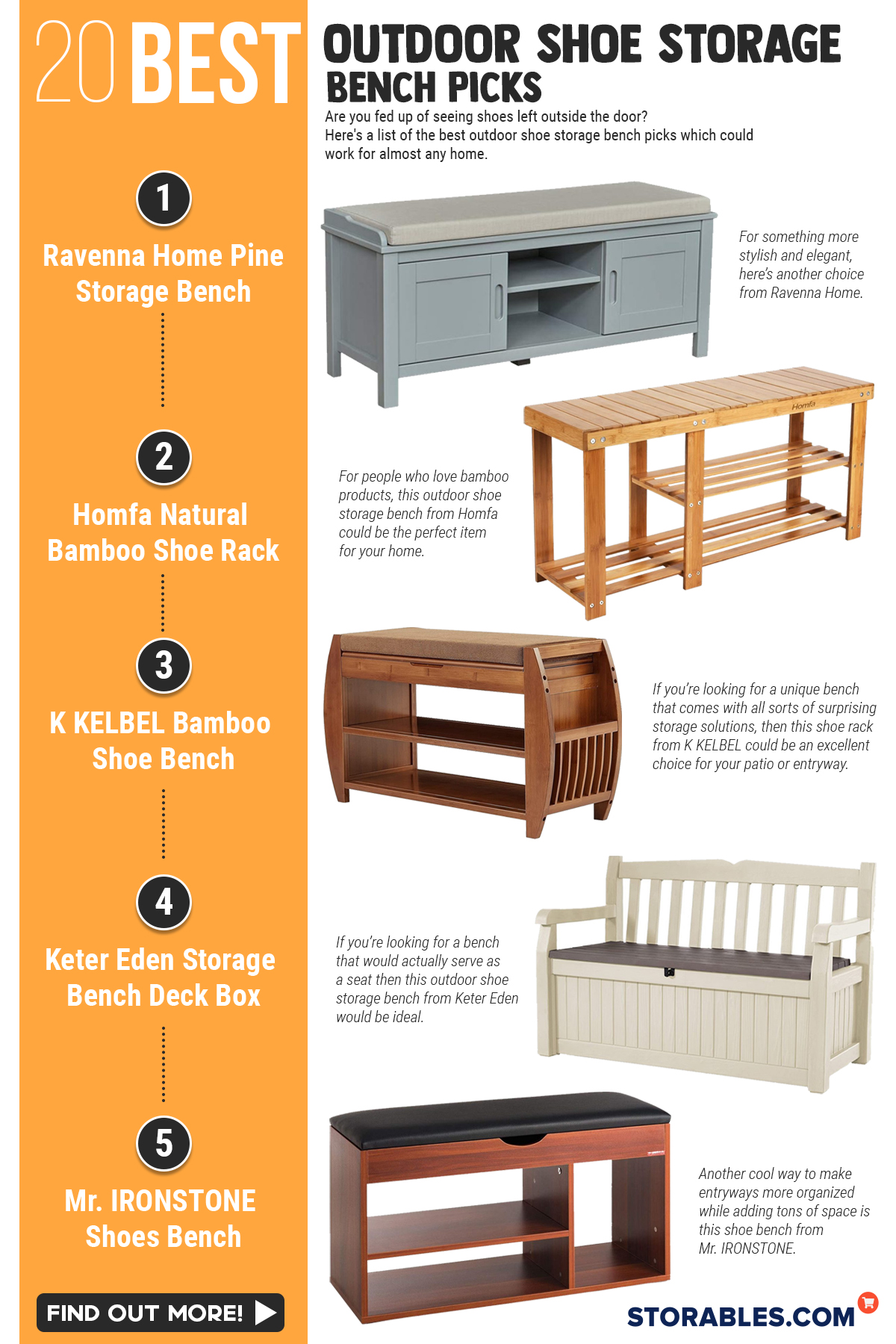 20 Best Outdoor Shoe Storage Bench Picks Storables