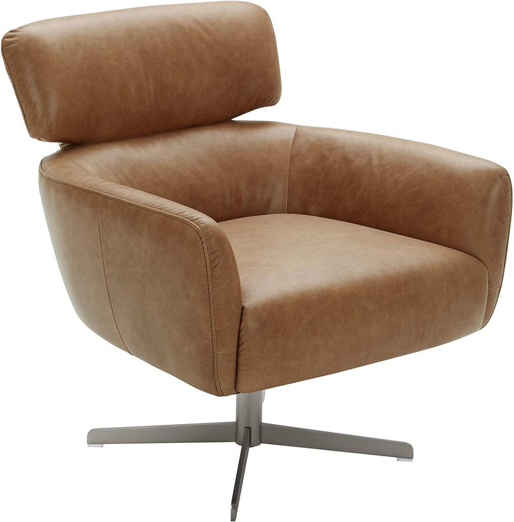 Rivet Adrienne Swivel-Base Contemporary Living-Room Chair