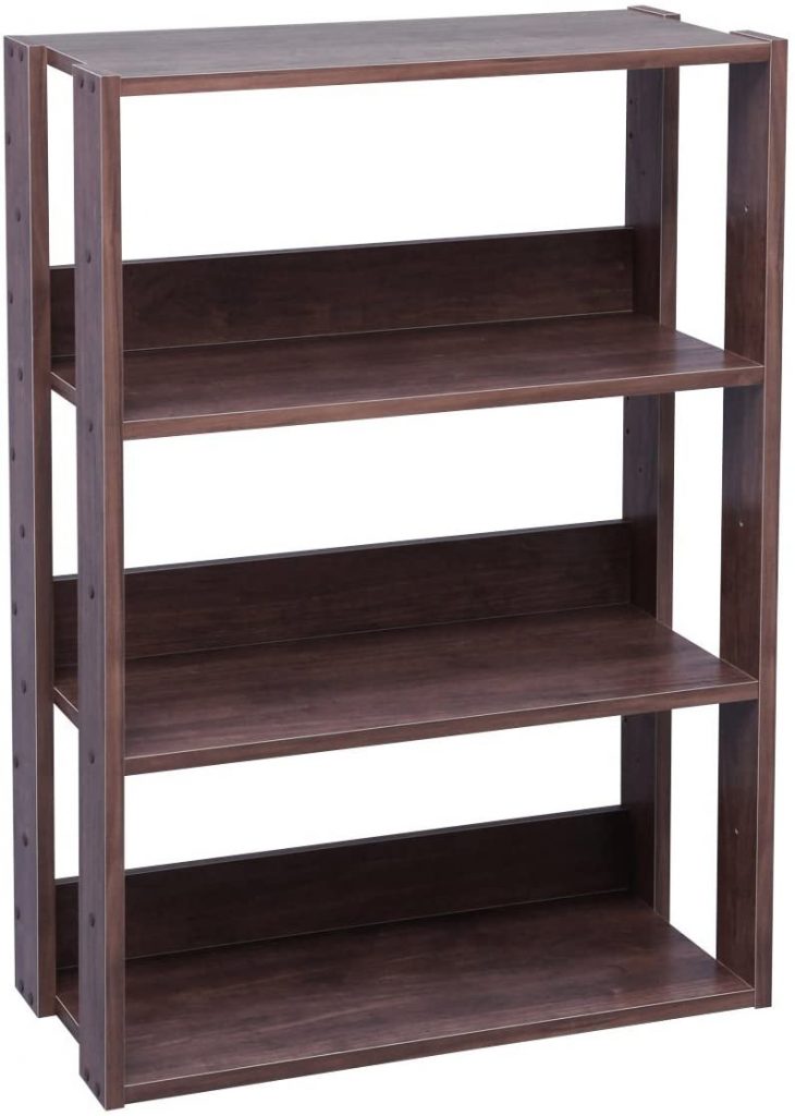 IRIS USA 3-Tier Wide Open Wood Bookshelf