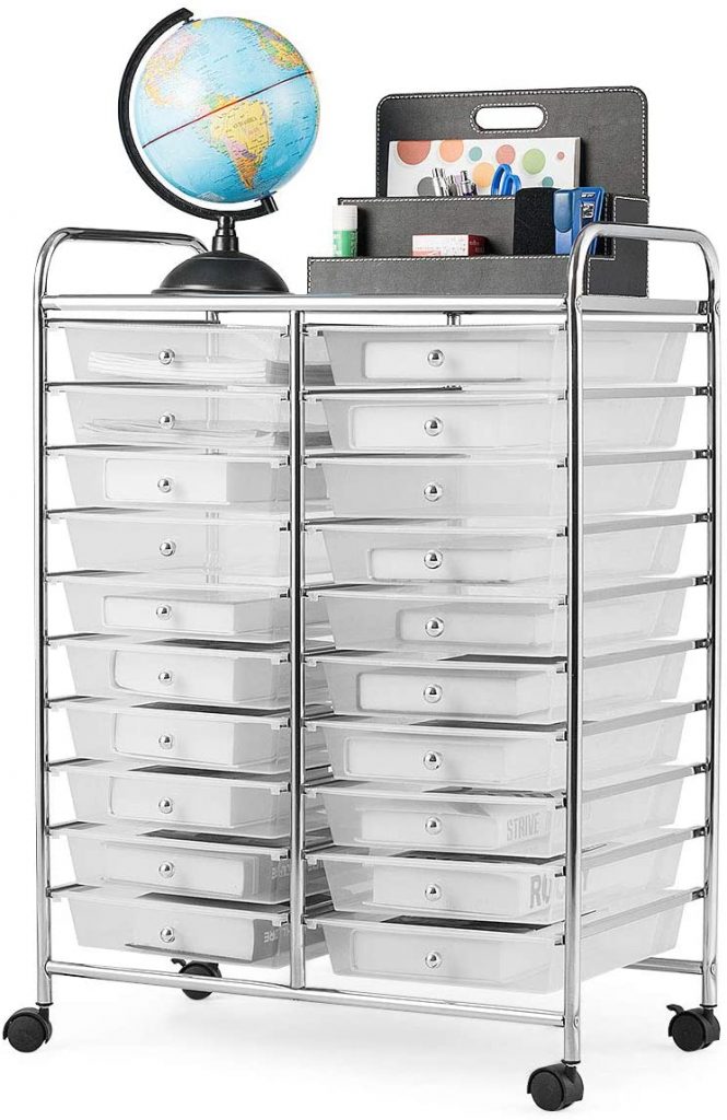 Giantex 20 Drawer Rolling Storage Cart Tools 